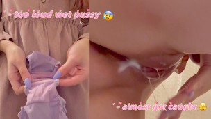 secret video: almost caught in parents bathroom! p.s this pussy never stops dripping