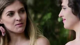 Naughty CFNM babes cocksucking outdoor